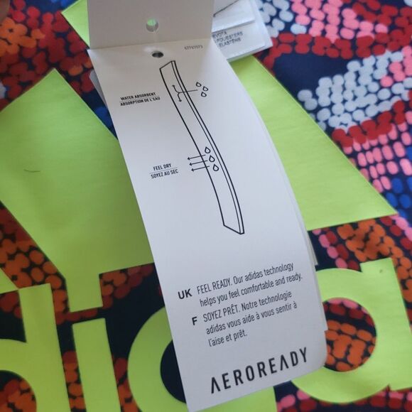 NWT Farm Rio X Adidas Navy Blue Tropical Edgy Oversized Short Sleeve Top Size 4X - Picture 6 of 7